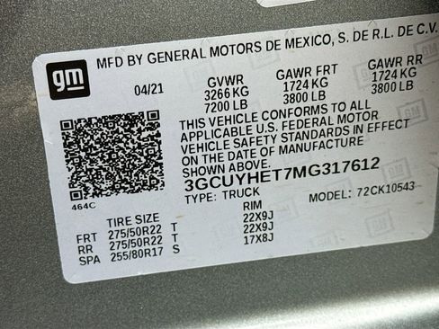 Used 2021 Chevrolet Silverado 1500 High Country w/ Technology Package AWD/4WD image 29