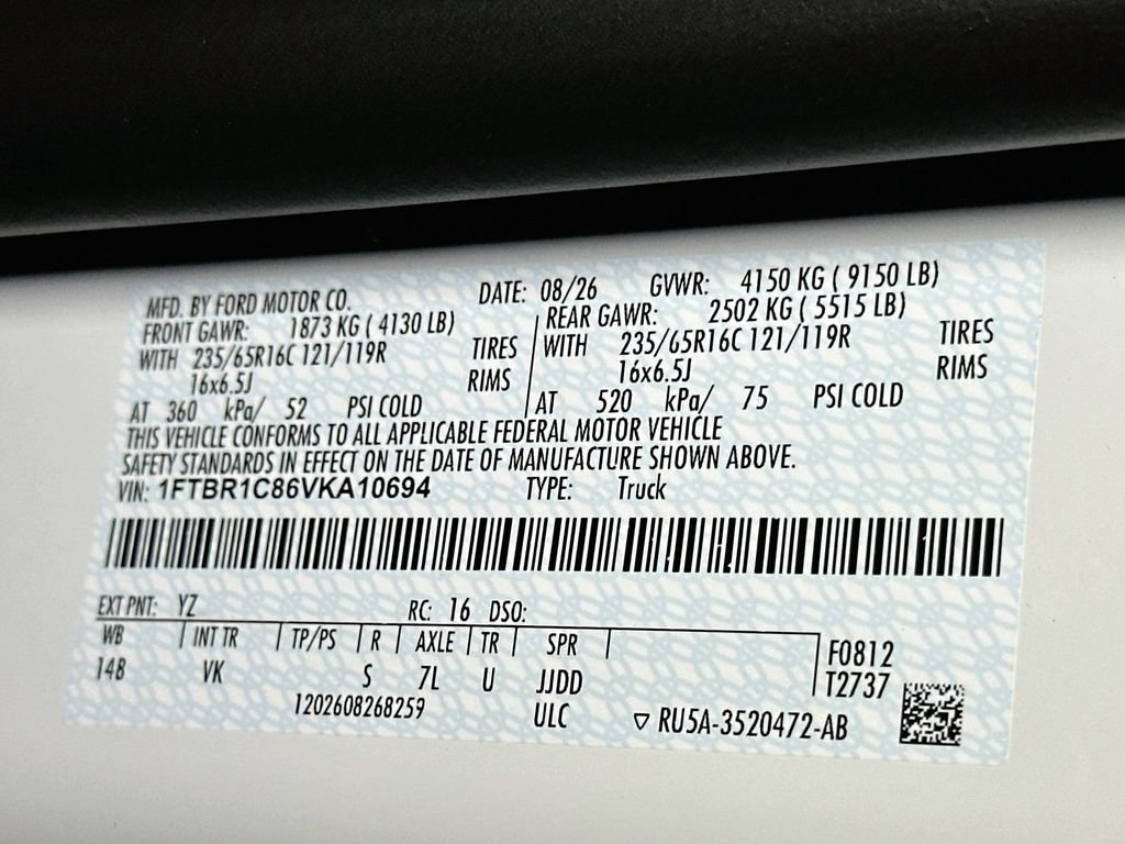New 2027 Ford Transit 250 148 Medium Roof w/ Load Area Protection Package RWD image 18