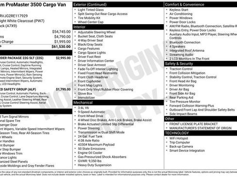 Used 2024 RAM ProMaster 3500 w/ Quick Order Package 22G SLT image 11