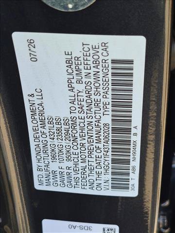 New 2026 Honda Accord SE image 18