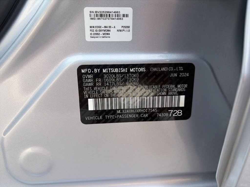 Used 2024 Mitsubishi Mirage ES FWD image 28