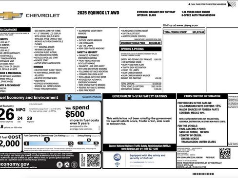 Certified 2025 Chevrolet Equinox LT w/ Safety and Technology Package AWD/4WD image 11