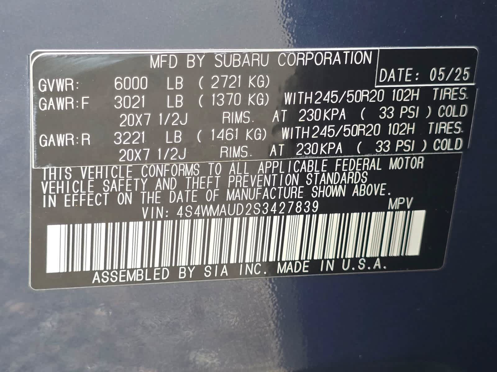 Certified 2025 Subaru Ascent Touring AWD/4WD image 33