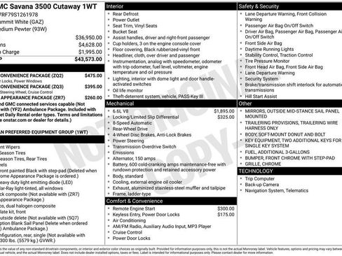 New 2025 GMC Savana 3500 w/ Power Convenience Package RWD image 29