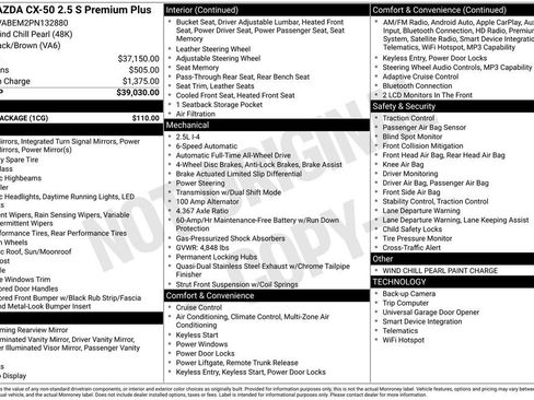 Certified 2023 MAZDA CX-50 AWD 2.5 S w/ Cargo Package image 20