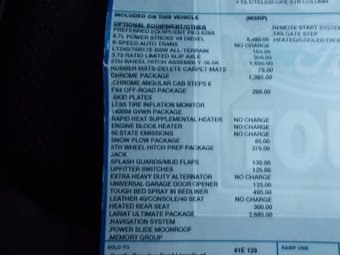 Used 2016 Ford F350 Lariat w/ Lariat Ultimate Package image 50