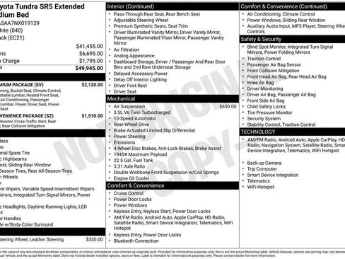 Used 2022 Toyota Tundra SR5 w/ SR5 Premium Package image 7