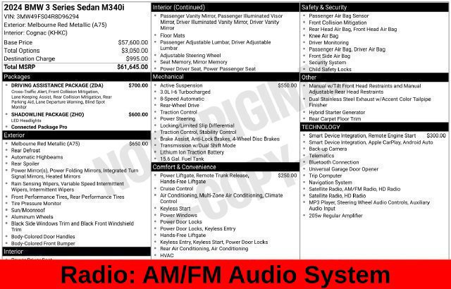 Used 2024 BMW M340i w/ Driving Assistance Package RWD image 29
