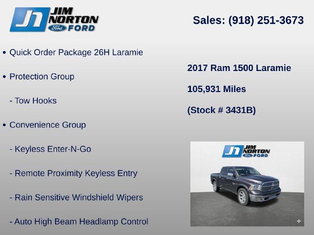 Used 2017 RAM 1500 Laramie w/ Convenience Group AWD/4WD image 8