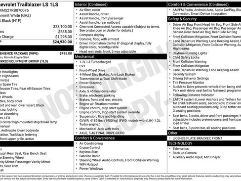 Used 2024 Chevrolet TrailBlazer LS w/ LS Convenience Package FWD image 2