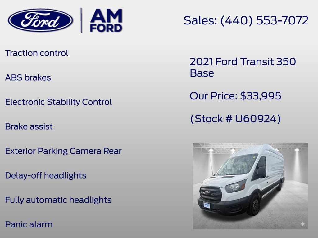 Used 2021 Ford Transit 350 148 High Roof Extended RWD image 14