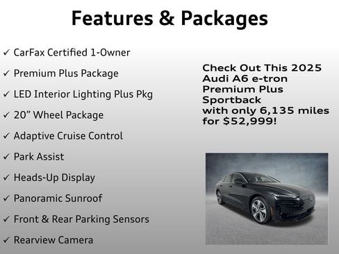 Used 2025 Audi A6 e-tron Premium Plus w/ Premium Plus image 4