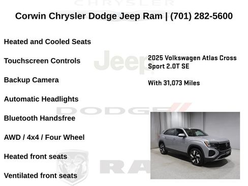 Used 2025 Volkswagen Atlas Cross Sport SE AWD/4WD image 6