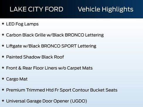New 2025 Ford Bronco Sport Big Bend w/ Convenience Package image 16