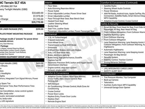 Used 2021 GMC Terrain SLT w/ LPO, Floor Liner Package image 11