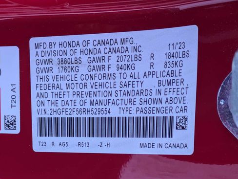 Certified 2024 Honda Civic Sport image 27