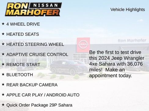 Used 2024 Jeep Wrangler Unlimited Sahara AWD/4WD image 2
