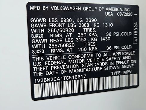 Certified 2026 Volkswagen Atlas SEL AWD/4WD image 32