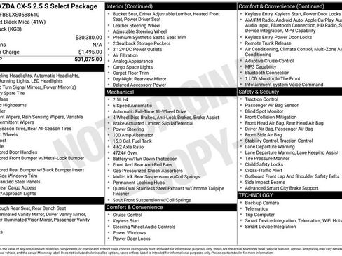 Used 2025 MAZDA CX-5 AWD 2.5 S w/ Select Package image 35