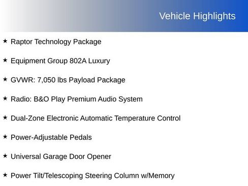 Used 2018 Ford F150 Raptor w/ Equipment Group 802A Luxury image 4