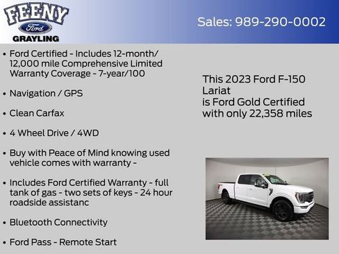 Used 2023 Ford F150 Lariat w/ Equipment Group 502A High AWD/4WD image 5