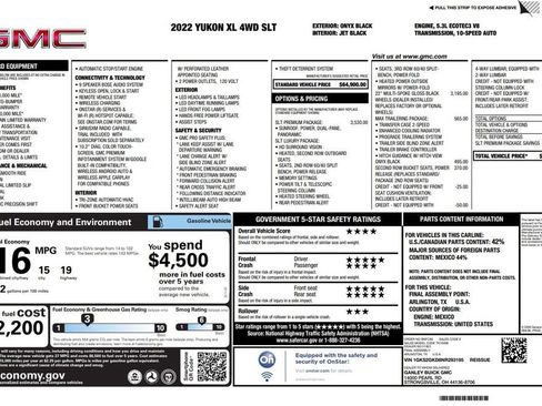 Used 2022 GMC Yukon XL SLT w/ SLT Premium Package image 3