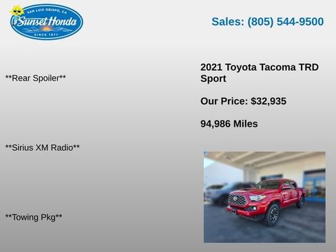 Used 2021 Toyota Tacoma TRD Sport w/ Technology Package AWD/4WD image 14