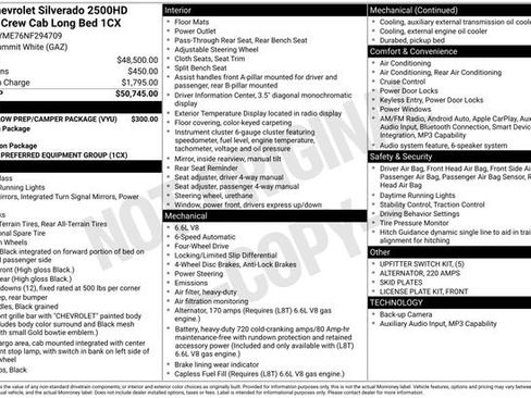 Used 2022 Chevrolet Silverado 2500 Custom w/ Snow Plow Prep/Camper Package AWD/4WD image 15