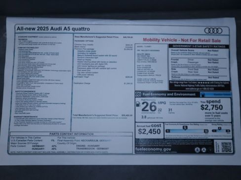 Used 2025 Audi A5 2.0T Premium w/ Premium Plus AWD/4WD image 10