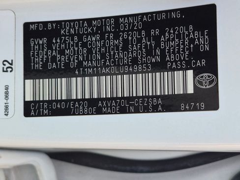 Used 2020 Toyota Camry SE w/ Convenience Package FWD image 32