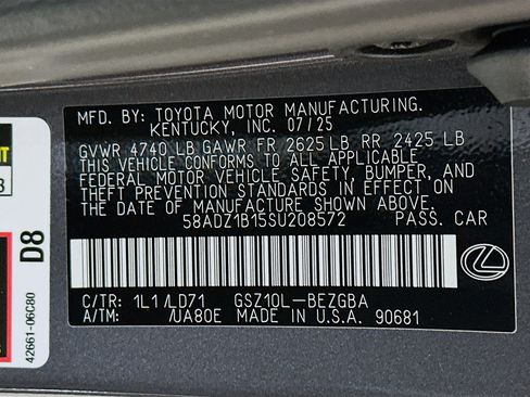 New 2025 Lexus ES 350 w/ Premium Package image 30