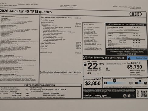 New 2026 Audi Q7 2.0T Premium image 32