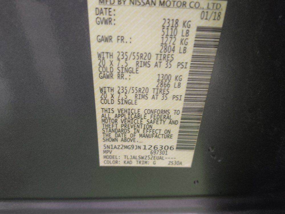 Used 2018 Nissan Murano Platinum FWD image 33