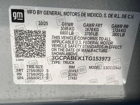 New 2026 Chevrolet Silverado 1500 Custom w/ LPO, Dark Essentials Package RWD image 21