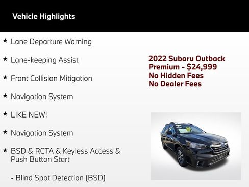 Used 2022 Subaru Outback Premium AWD/4WD image 4