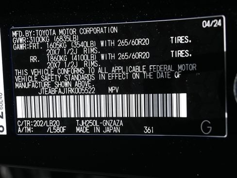 Used 2024 Toyota Land Cruiser w/ Premium Package AWD/4WD image 37