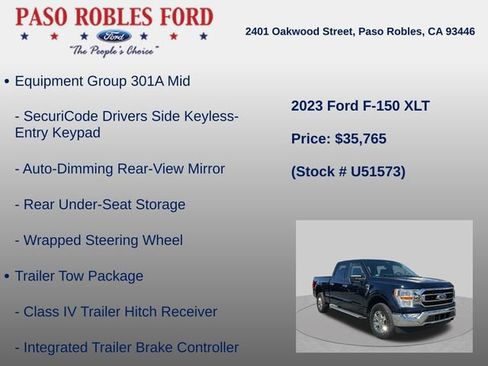 Used 2023 Ford F150 XLT w/ Equipment Group 301A Mid AWD/4WD image 12