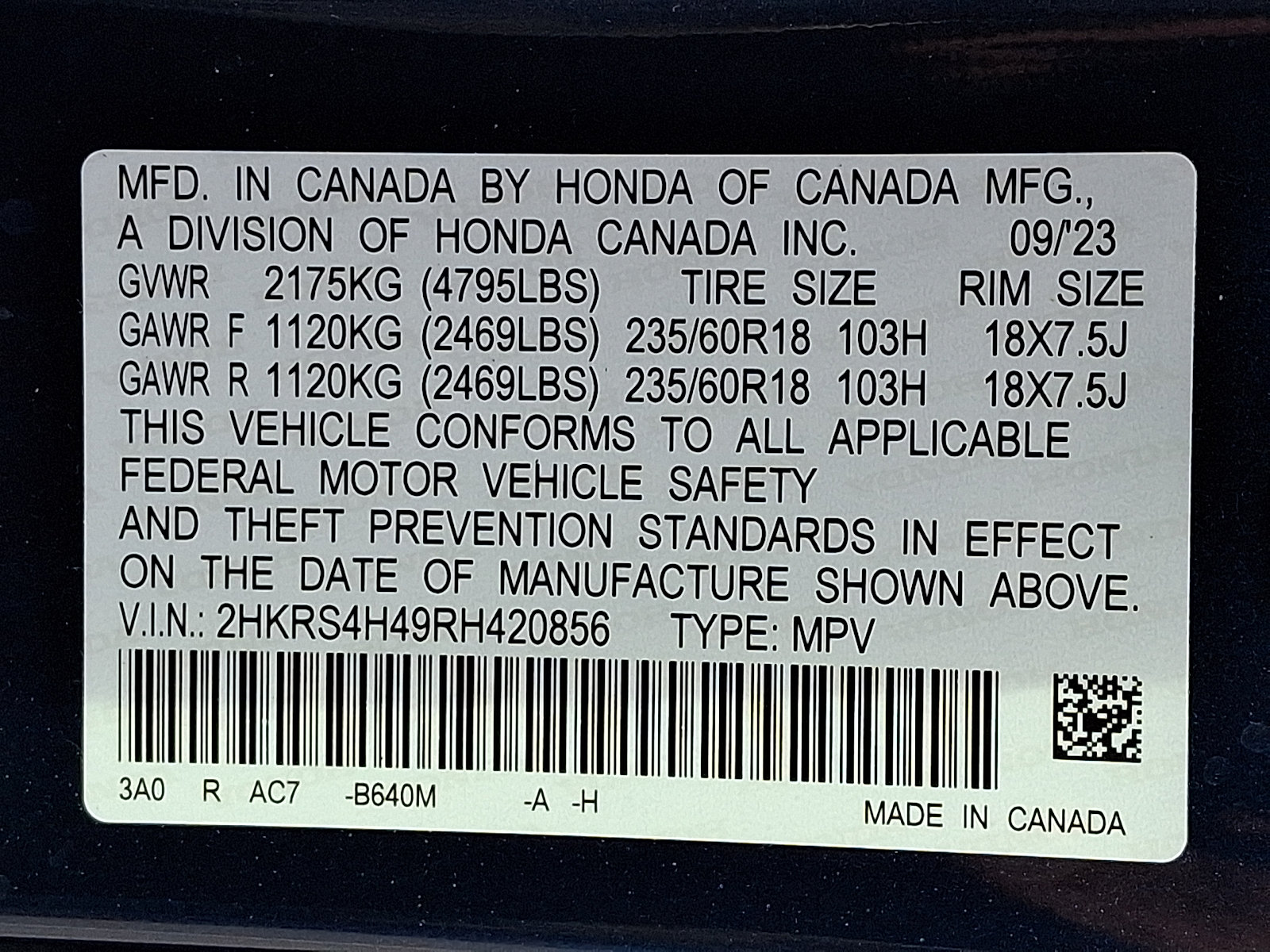 Certified 2024 Honda CR-V EX image 27