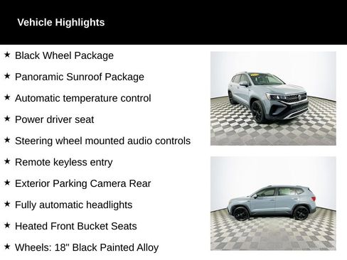 Used 2024 Volkswagen Taos SE w/ Panoramic Sunroof Package FWD image 2