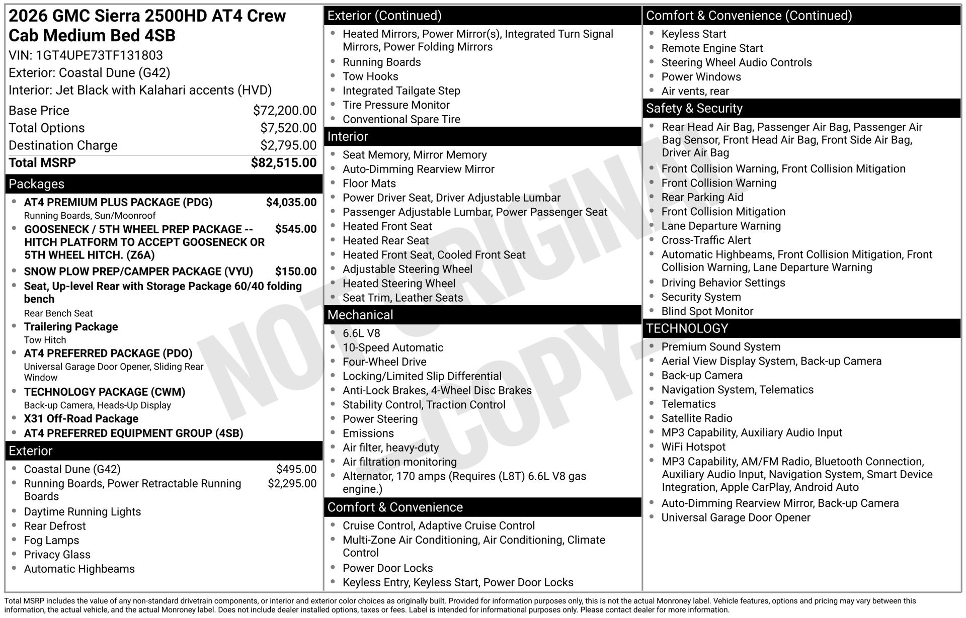 Used 2026 GMC Sierra 2500 AT4 w/ AT4 Premium Plus Package AWD/4WD image 3