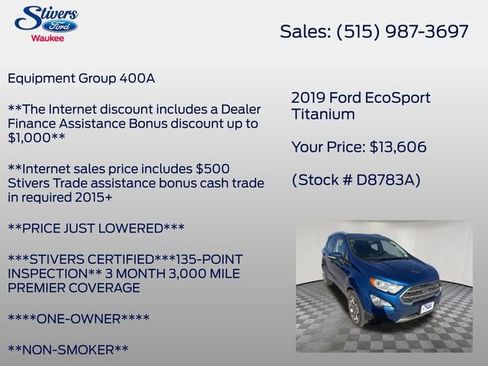 Used 2019 Ford EcoSport Titanium image 7