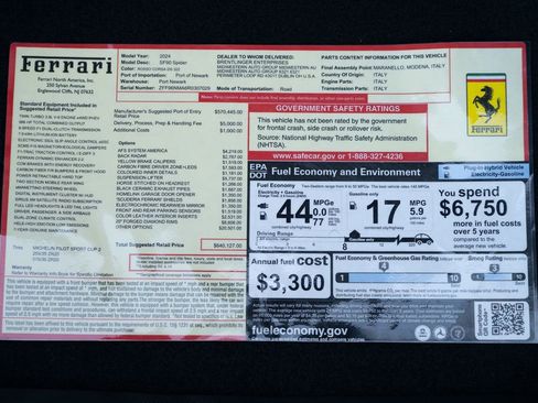 Used 2024 Ferrari SF90 Spider image 55