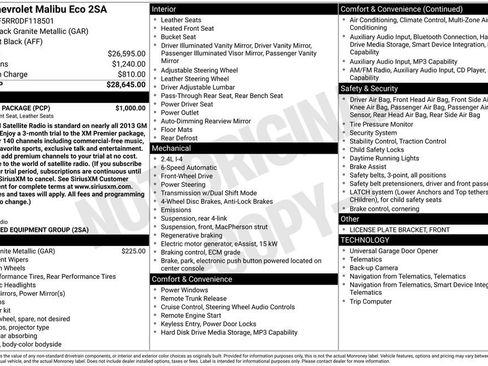 Used 2013 Chevrolet Malibu Eco w/ Leather Package FWD image 39