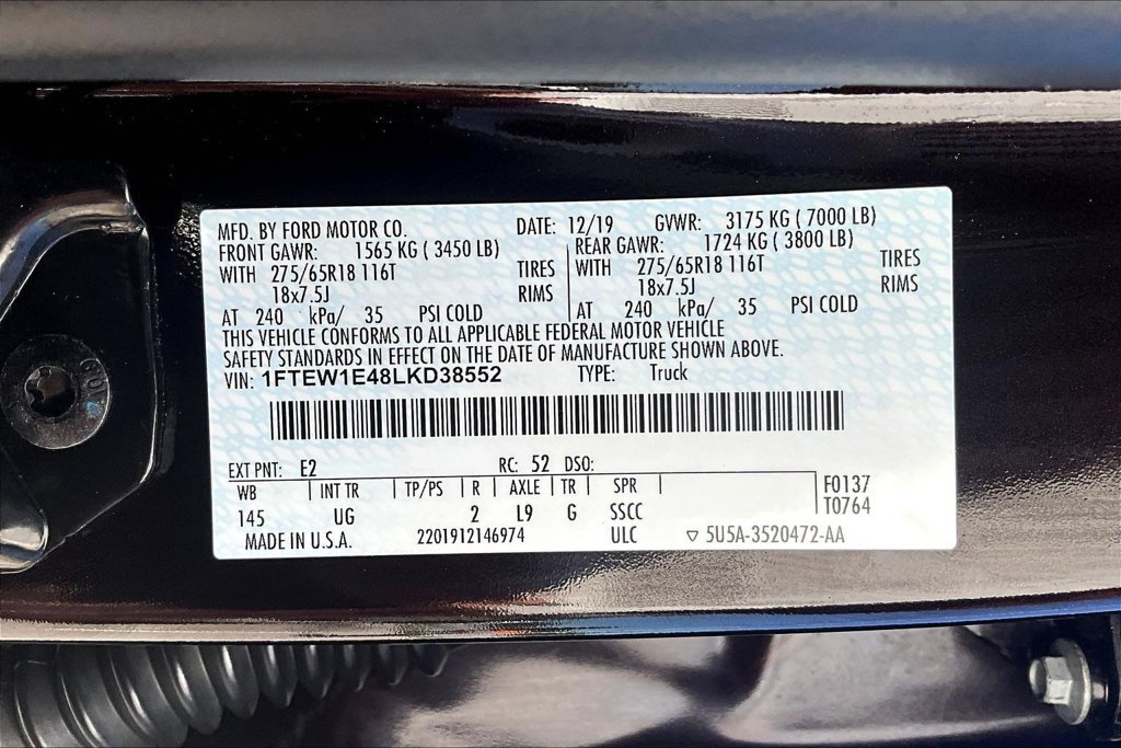 Used 2020 Ford F150 XLT w/ Equipment Group 302A Luxury AWD/4WD image 36