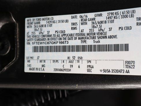 Used 2016 Ford F150 XLT w/ Equipment Group 302A Luxury RWD image 36