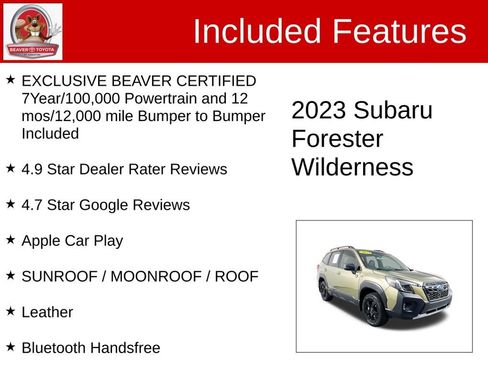 Used 2023 Subaru Forester Wilderness AWD/4WD image 4