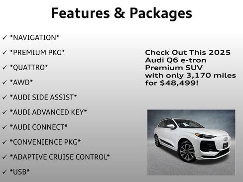 Used 2025 Audi Q6 e-tron Premium w/ Convenience Package image 4