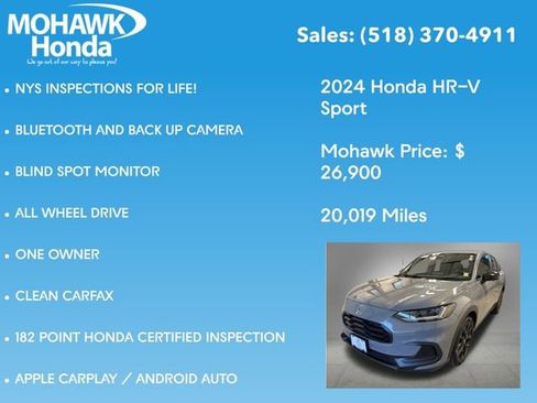 Certified 2024 Honda HR-V Sport image 8