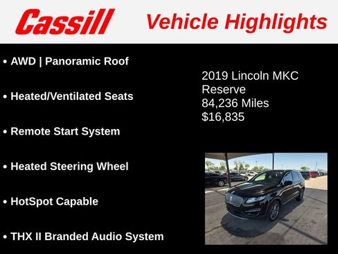 Used 2019 Lincoln MKC Reserve w/ MKC Climate Package AWD/4WD image 3