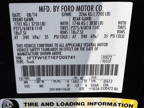 Used 2014 Ford F150 XLT w/ Equipment Group 302A Luxury AWD/4WD image 12